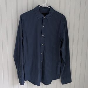 Striped blue buttondown